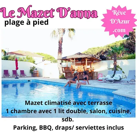Holiday home Reve D'azur, Mazet En Bord De Mer, Parking, Piscine Partagee, Terrasse Bbq & Draps Inclus La Nartelle, 1 Salon, 1 Chambre, 1 Cuisine , 1 Sdb